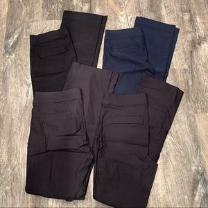 Set of 4 Simply Vera Vera Wang Bootcut Pull-on Ponte Dress Pants in Size M